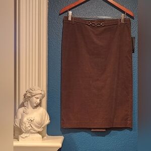 ZARA - Brown Chain Corduroy Skirt